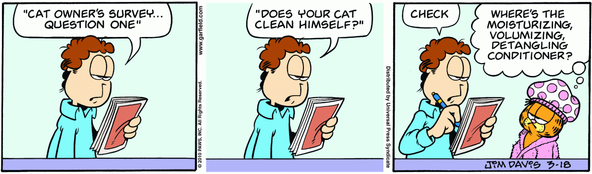 Garfield, March 18, 2010