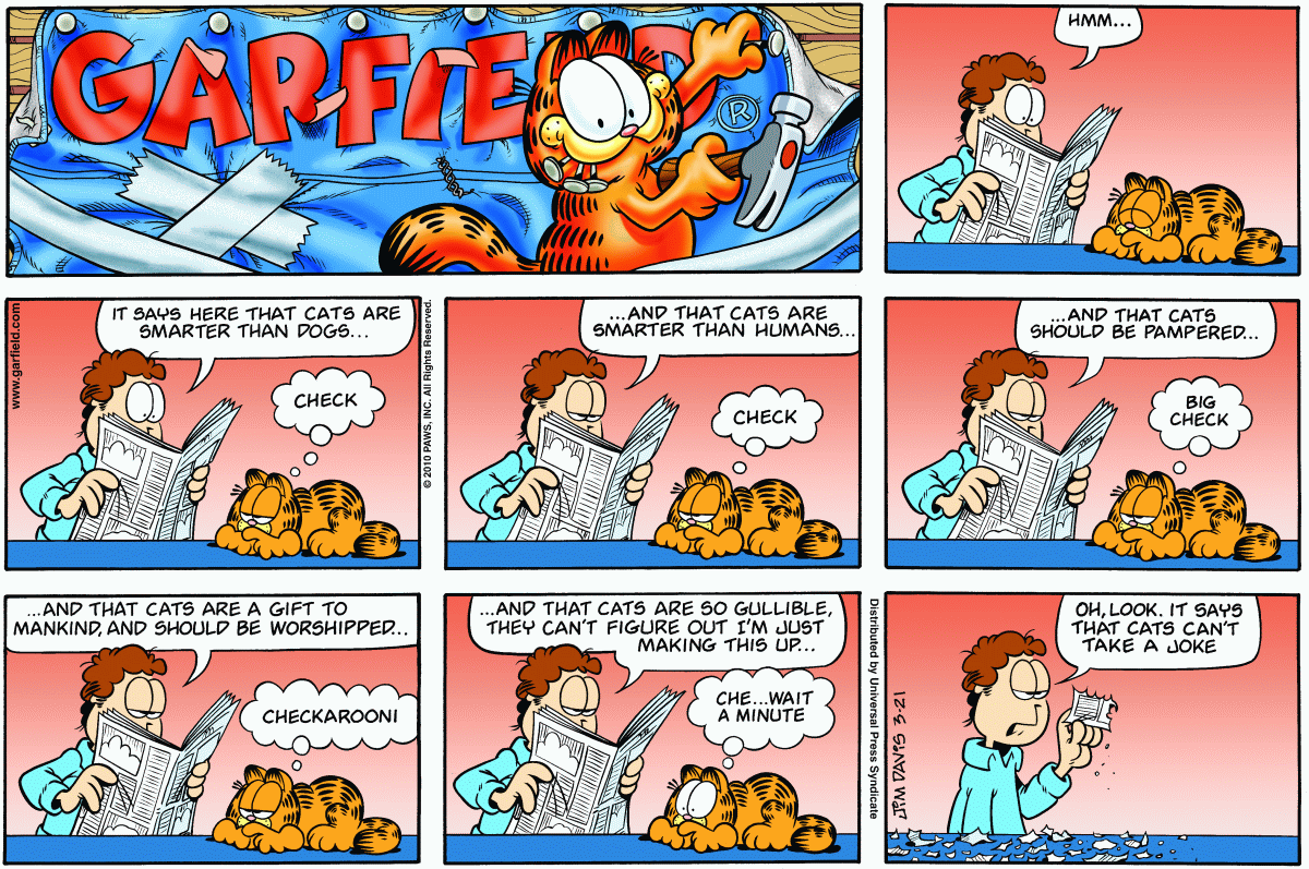 Garfield, March 21, 2010