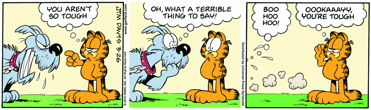 Garfield comic strip for Friday, March 26, 2010