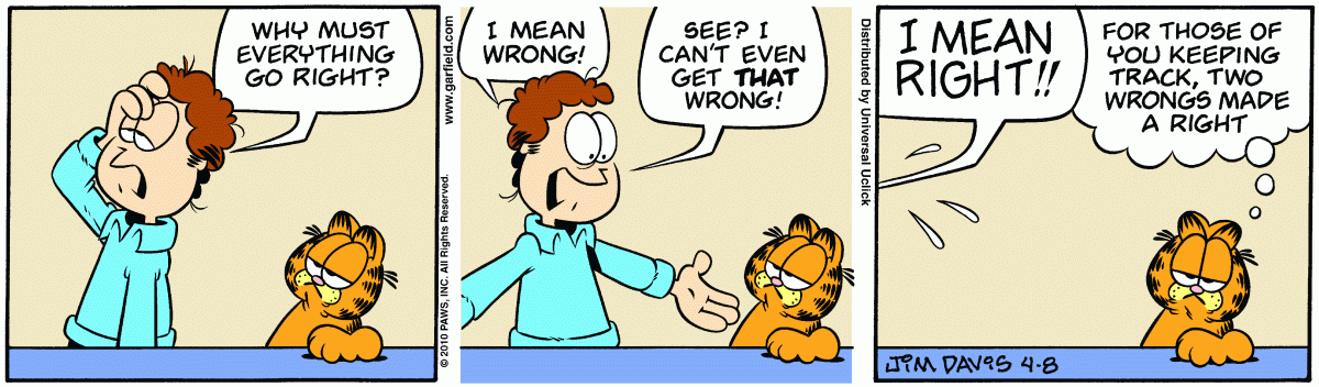 Garfield, April 8, 2010