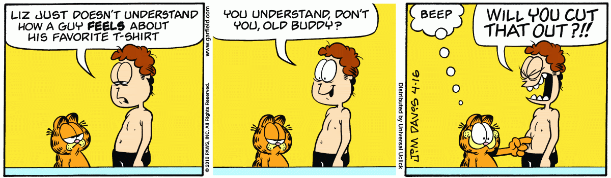 Garfield comic strip for Friday, April 16, 2010
