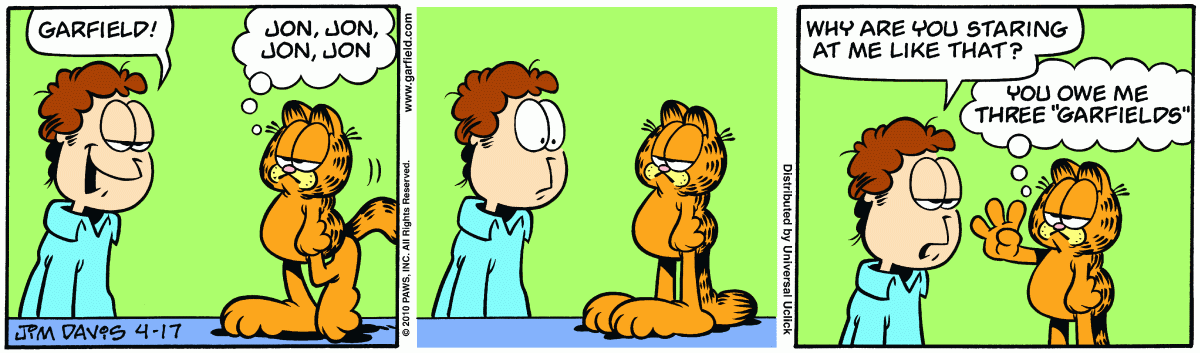 Garfield, April 17, 2010