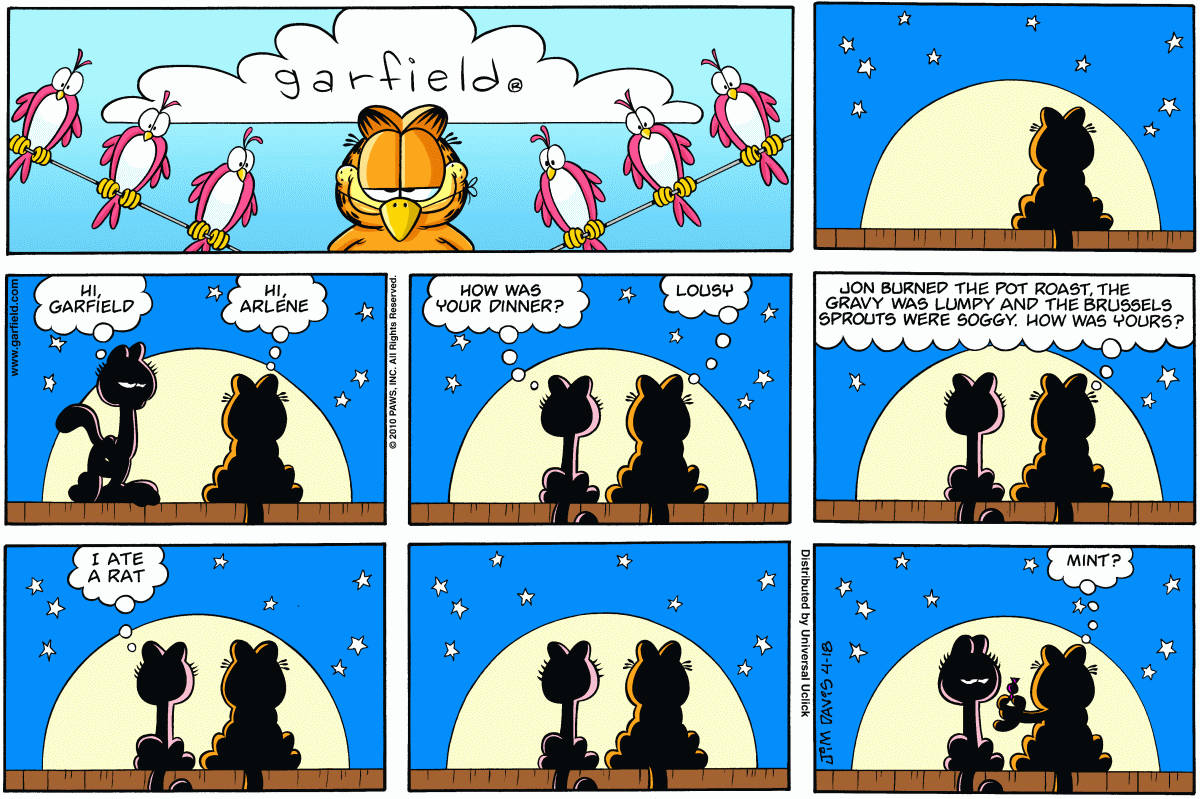Garfield comic strip for Sunday, April 18, 2010