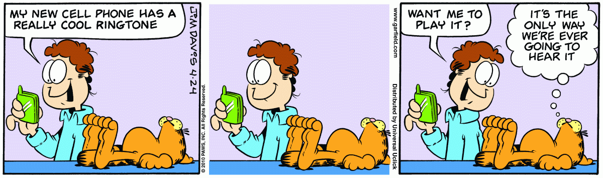 Garfield, April 24, 2010