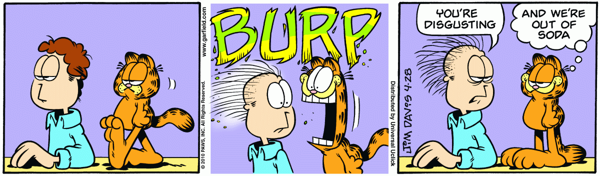 Garfield comic strip for Wednesday, April 28, 2010