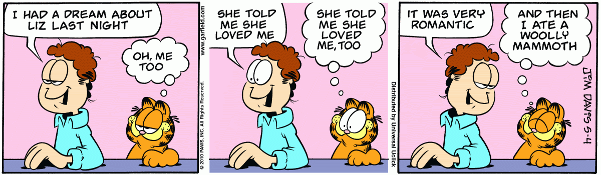 Garfield comic strip for Tuesday, May 4, 2010