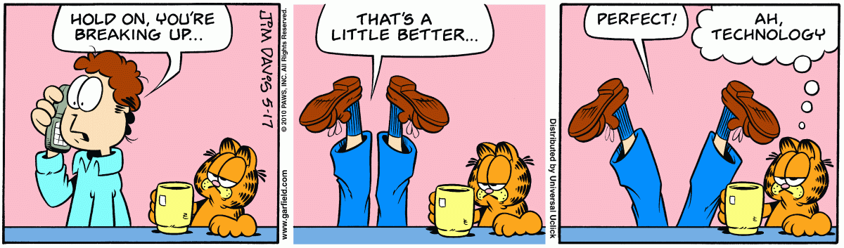 Garfield comic strip for Monday, May 17, 2010