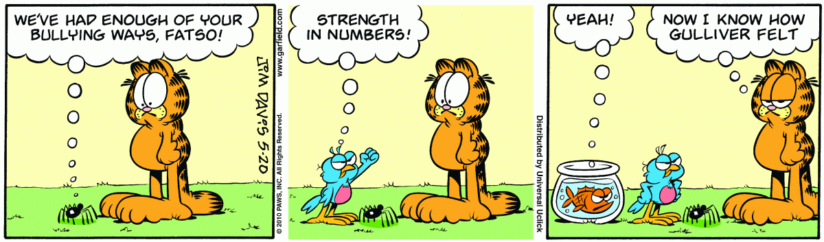 Garfield comic strip for Thursday, May 20, 2010