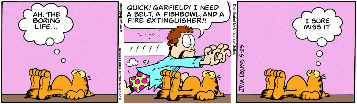 Garfield comic strip for Tuesday, May 25, 2010