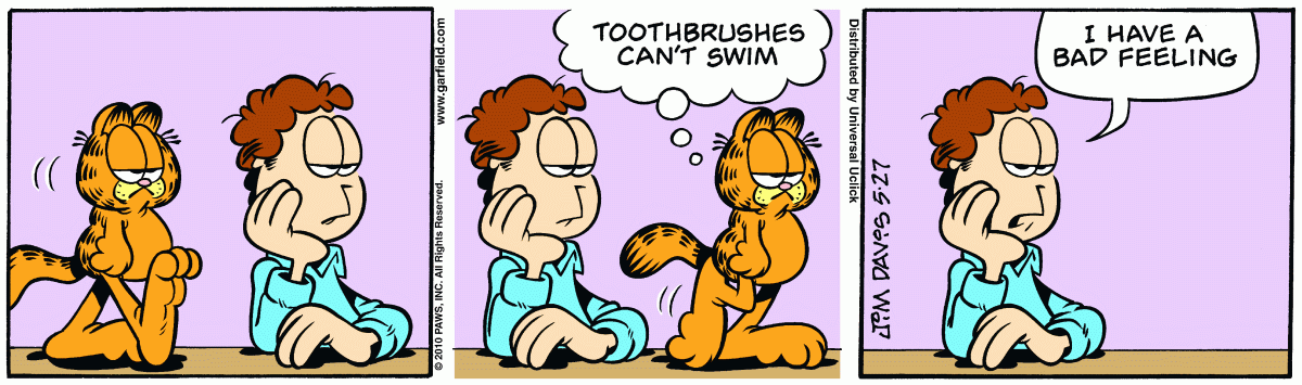 Garfield comic strip for Thursday, May 27, 2010