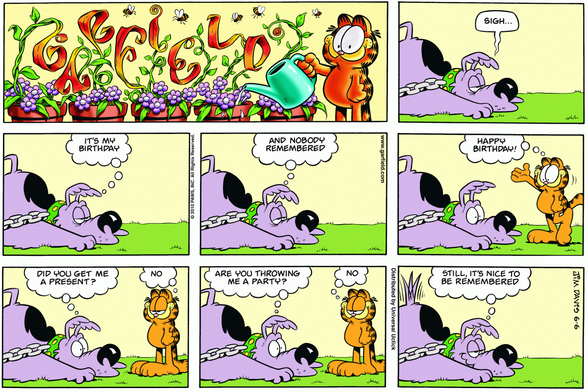 Garfield, June 6, 2010