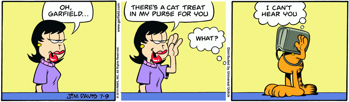 Garfield comic strip for Friday, July 9, 2010