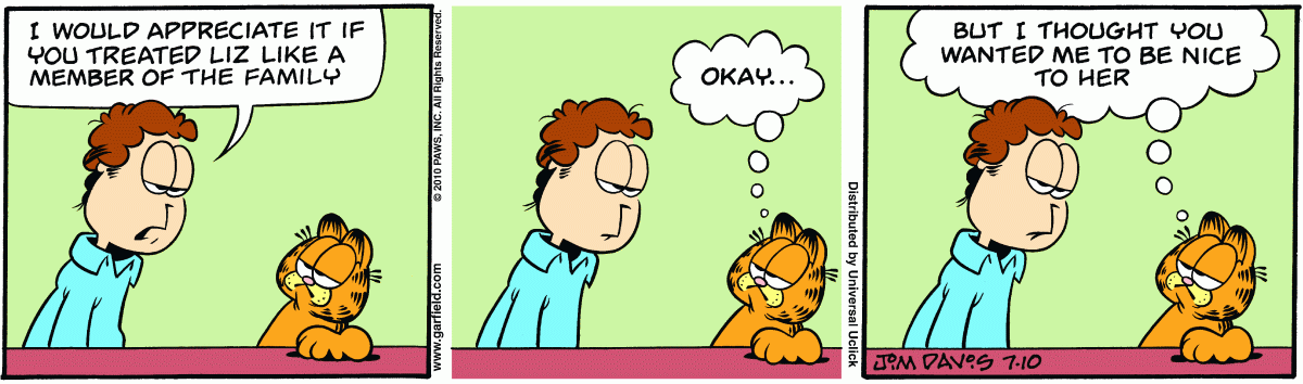 Garfield, July 10, 2010