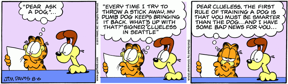 Garfield, August 6, 2010