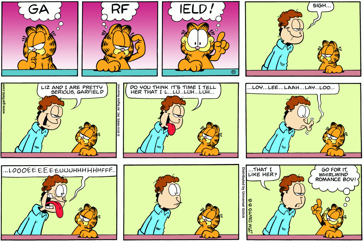 Garfield, August 8, 2010