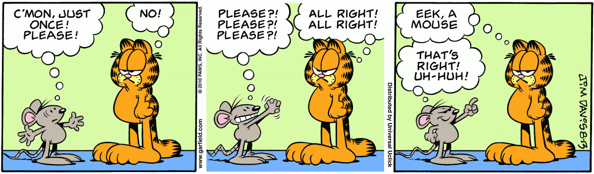 Garfield, August 13, 2010