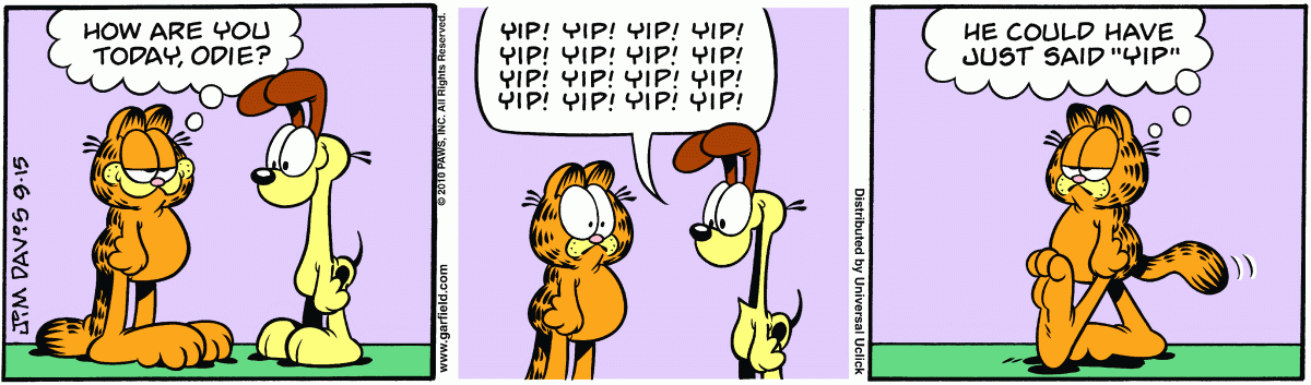 Garfield, September 15, 2010