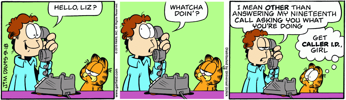 Garfield, September 18, 2010