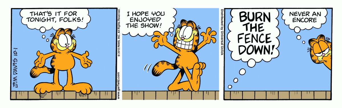 Garfield, October 1, 2010