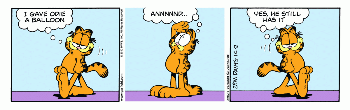 Garfield, October 9, 2010