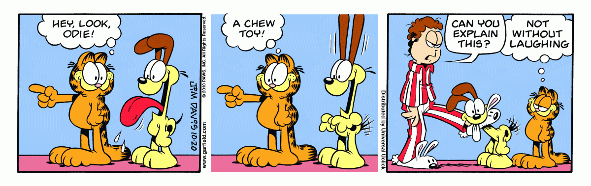 Garfield comic strip for Wednesday, October 20, 2010
