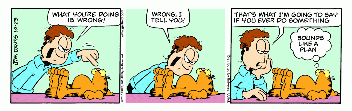 Garfield, October 23, 2010