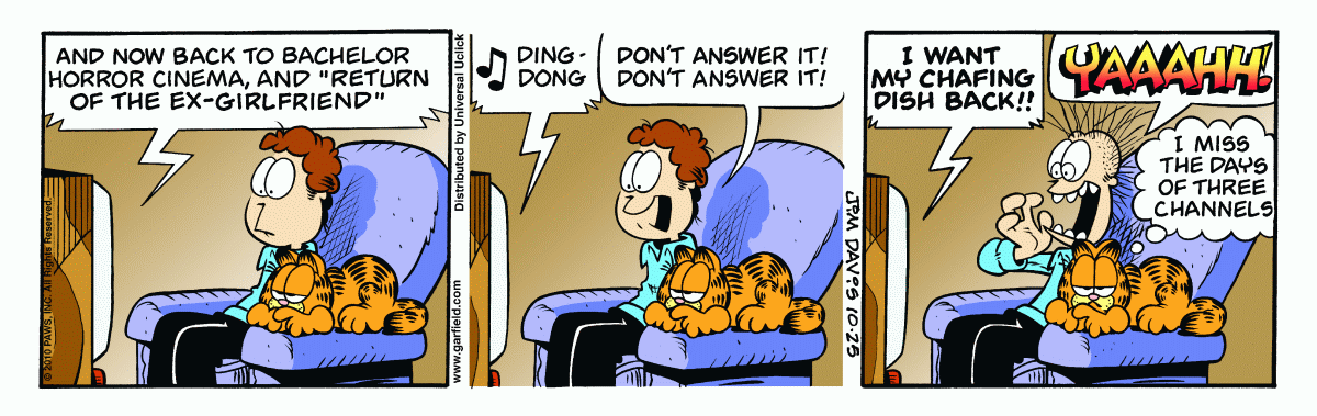 Garfield comic strip for Monday, October 25, 2010