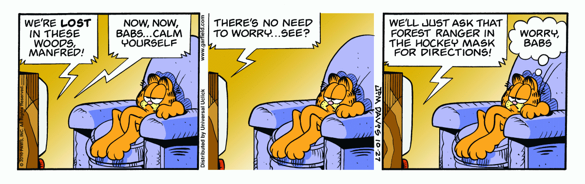 Garfield comic strip for Wednesday, October 27, 2010