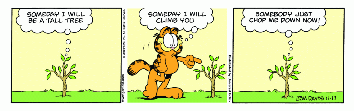 Garfield comic strip for Wednesday, November 17, 2010