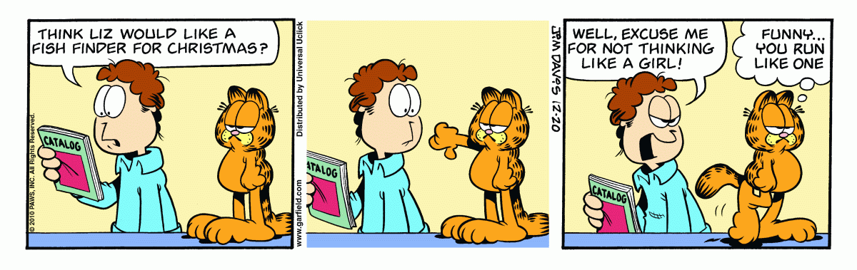 Garfield comic strip for Monday, December 20, 2010
