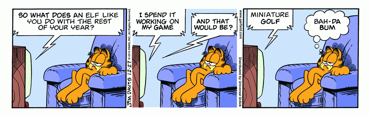 Garfield comic strip for Monday, December 27, 2010