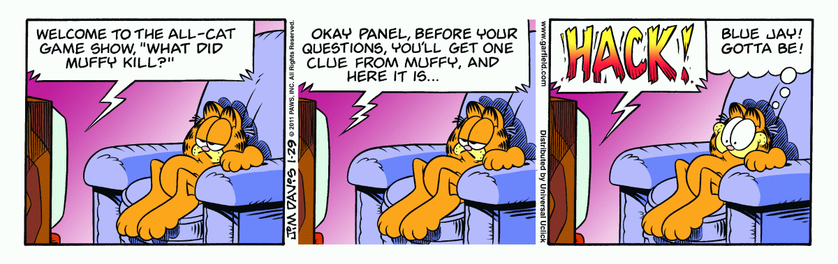 Garfield, January 29, 2011