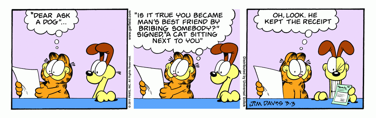 Garfield, March 3, 2011