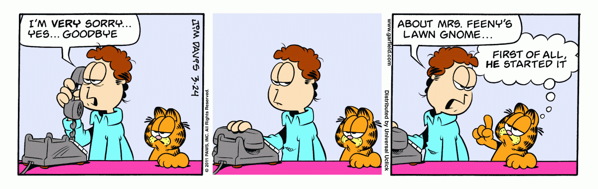 Garfield, March 24, 2011