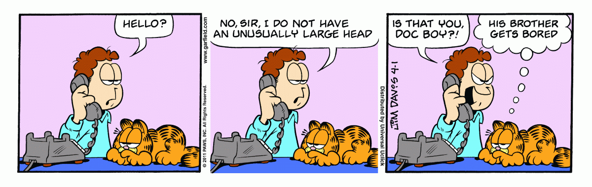 Garfield, April 1, 2011