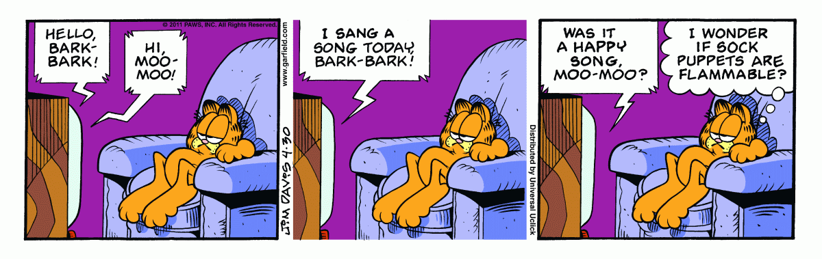 Garfield, April 30, 2011