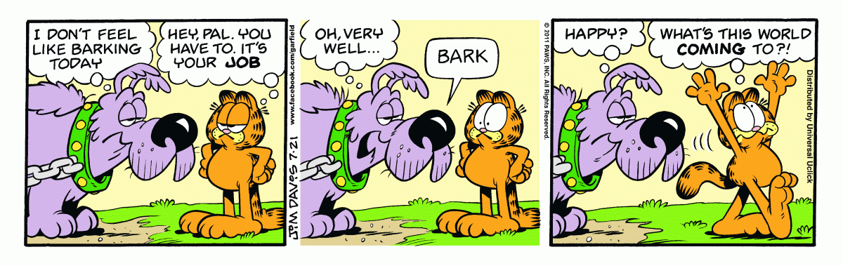 Garfield, July 21, 2011