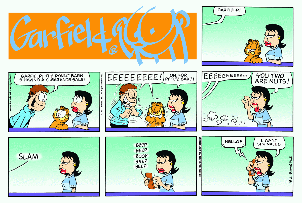 Garfield, July 31, 2011