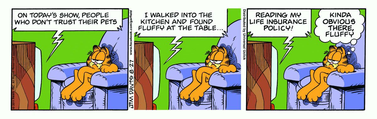 Garfield, August 27, 2011
