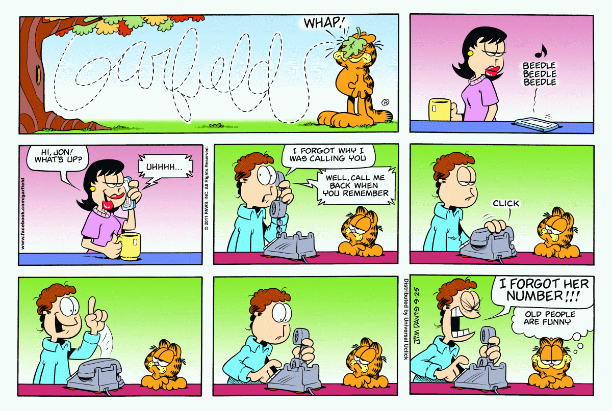 Garfield, September 25, 2011