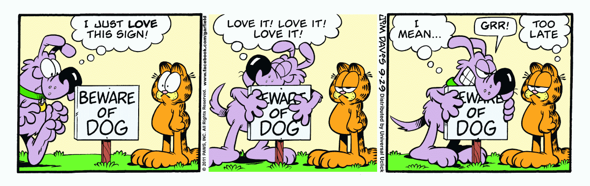Garfield, September 29, 2011