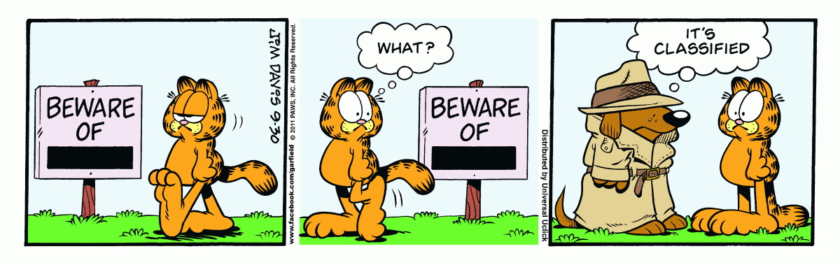 Garfield, September 30, 2011