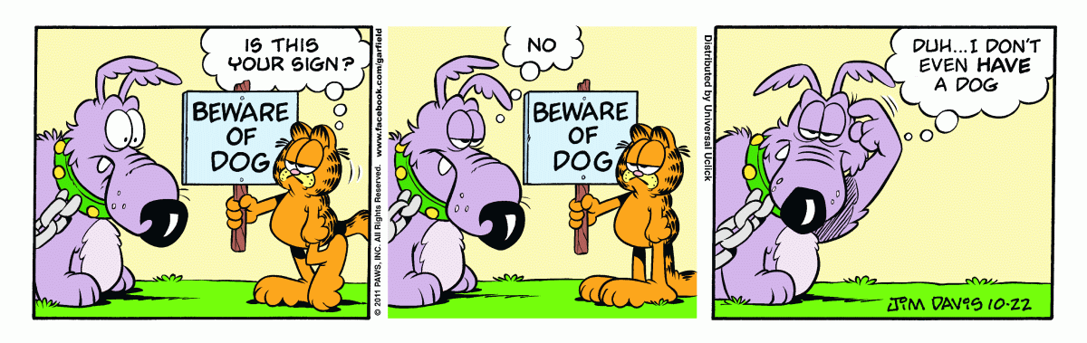 Garfield, October 22, 2011