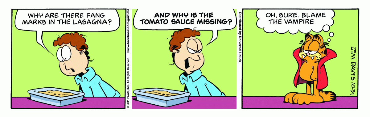 Garfield, October 31, 2011