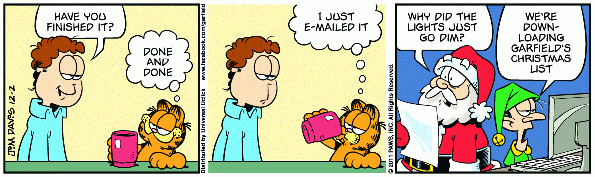 Garfield, December 2, 2011