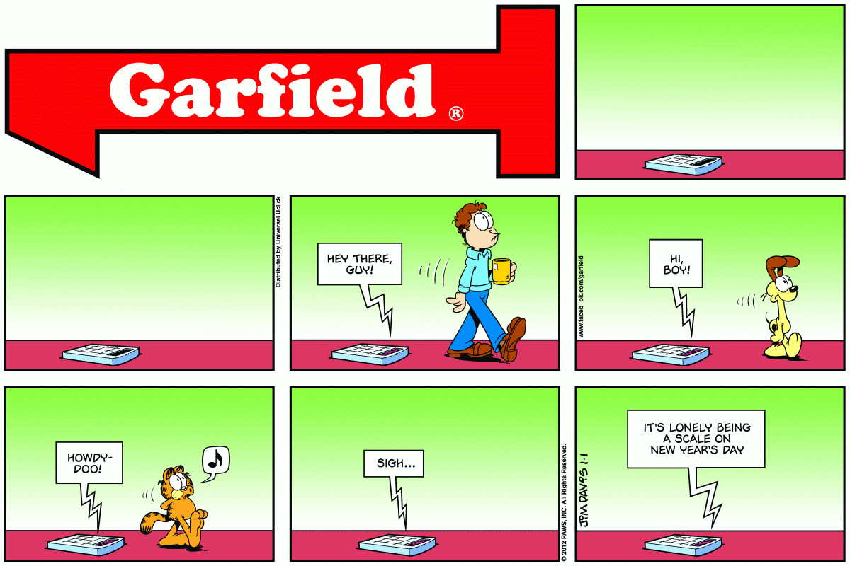 Garfield, January 1, 2012