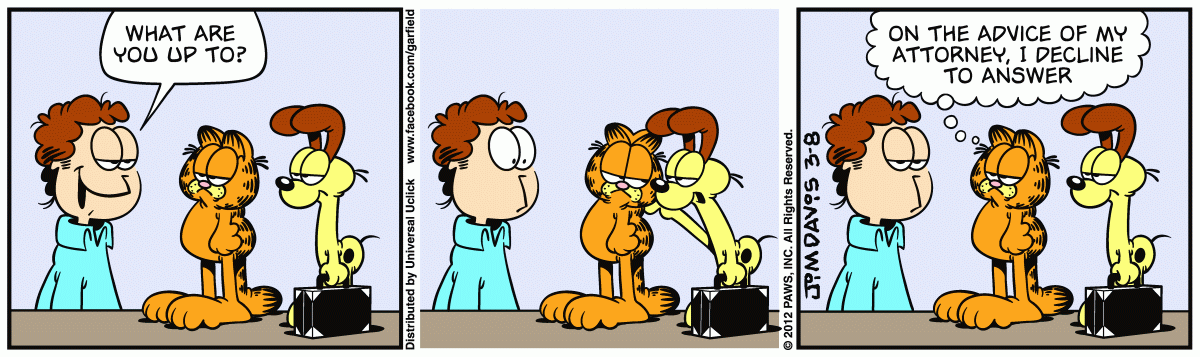 Garfield, March 8, 2012