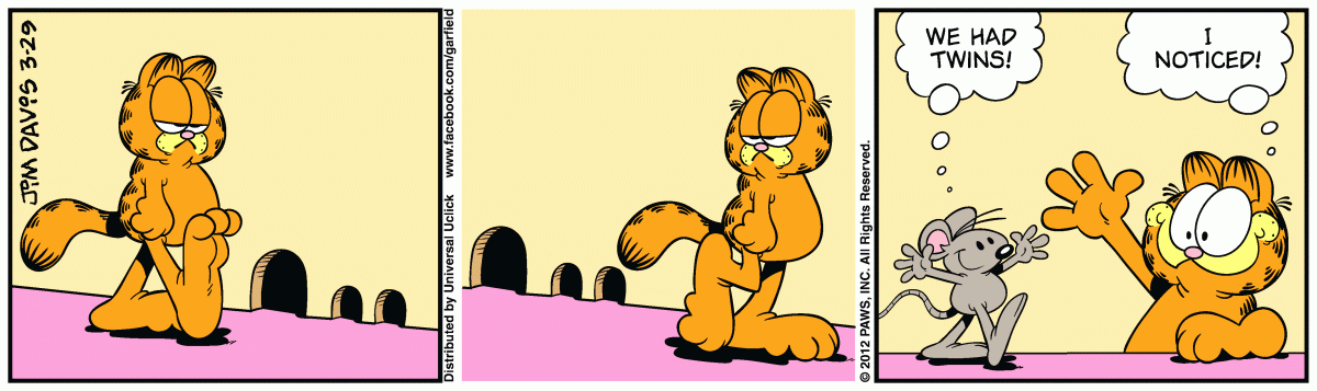 Garfield, March 29, 2012