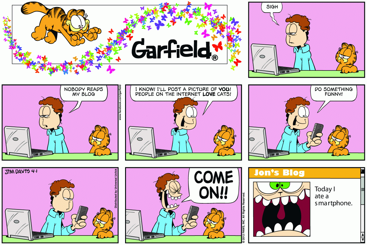 Garfield, April 1, 2012