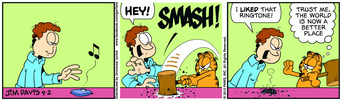 Garfield, April 2, 2012